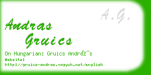andras gruics business card